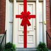 Door Hanging Bow Photo Prop Multifunctional Big Red Christmas Cabinet Ribbon for Festival