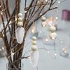 1Set With Wood Beads Party Decoration Christmas Tree DIY Hanging Heart Ornament Craft Pendant Heart Shape