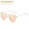 aoron Round Frame Polarized Sunglasses Fashion Design Metal Anti Glare UV400 Driving Fishing Cycling Sport Glasses for Men Women