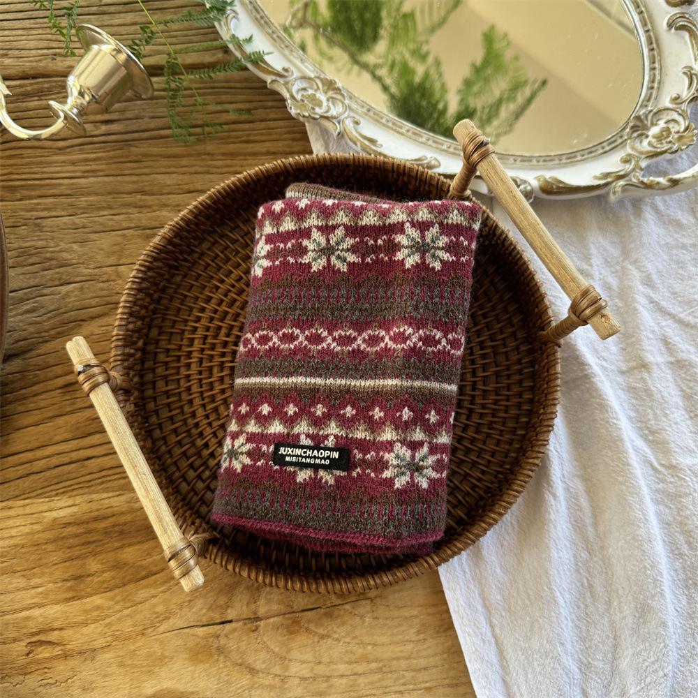 Children's Thick Knit Neck Gaiter Scarf with Ear Loops - Warm, Windproof, and Trendy