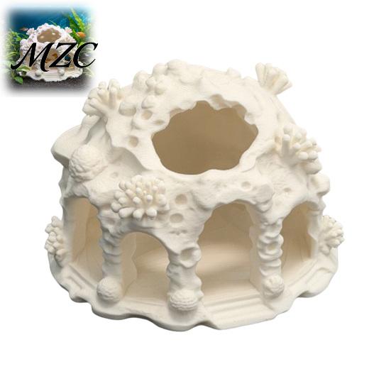 Aquarium Decoration Supplies Coral House Fish Tank Landscaping Ornament, 3D Printed Reptile Hideout Ornament for Shrimp Cave, Durable PLA Habitat