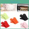 Heat Resistant Kitchen Gloves Thickened Microwave Oven Gloves For Baking And Cooking Anti-slip High Temperature Resistance Polyester Material