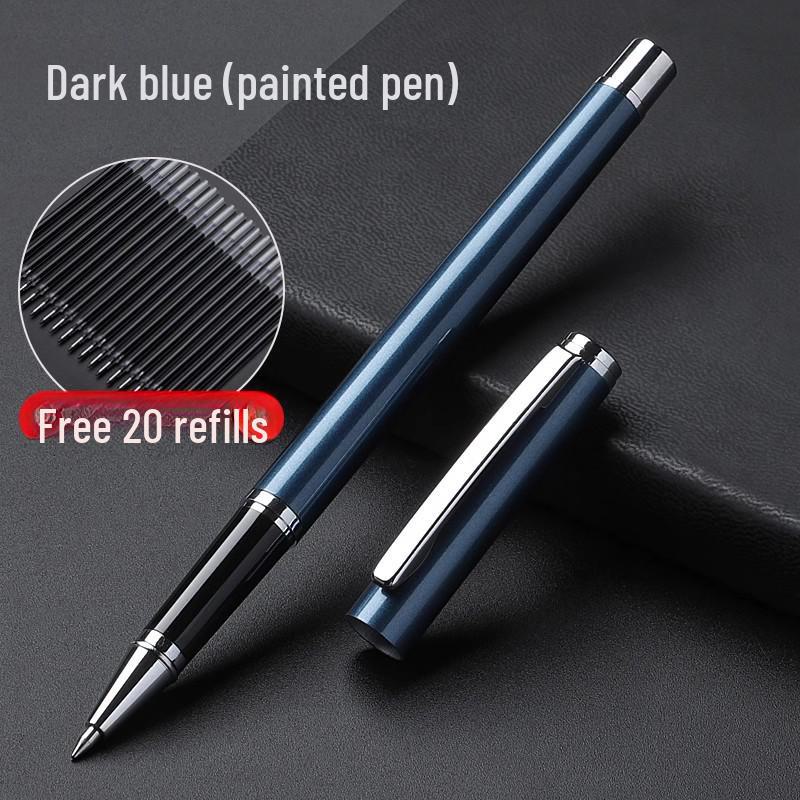 High-End Signature Gel Pen for Business: Elegant Metal Fountain Pen with Personalized Logo and Lettering for Men and Women