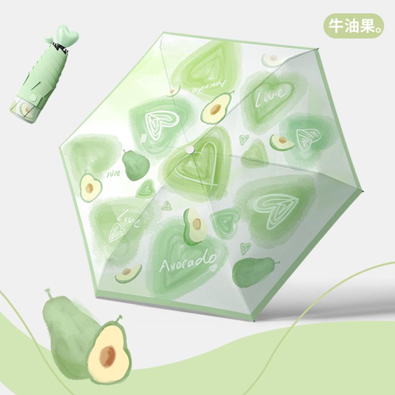 Скидка 50% на виниловый образец чехла, солнцезащитный крем, защита от УФ-лучей, маленький зонтик 'Витальность', ручка-сердечко