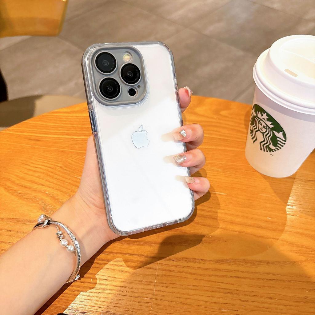 Suitable for Apple 14promax Phone Case, High Transparency, IPhone15 Airbag, Anti-drop 13, with Built-in Lens Film Protective Case
