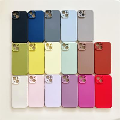 Квадратный жидкий силиконовый чехол для iPhone 15 14 13 12 11 Pro Max ультратонкий мягкий чехол цвета конфет