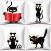 Cartoon Cute Cat Animal Series Printed Pillowcase Decoration Accessories for Holiday Party Living Room Bedroom Home Decor