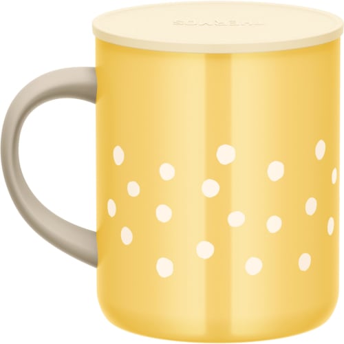 Thermos Кружка из нержавеющей стали с вакуумной изоляцией 350 мл, желтая точка JDG-352LTD DY