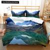 Altai Mountains King Queen Duvet Cover Natural Landscape Bedding Set Forest Lake Scenery Quilt Cover Polyester Comforter Cover