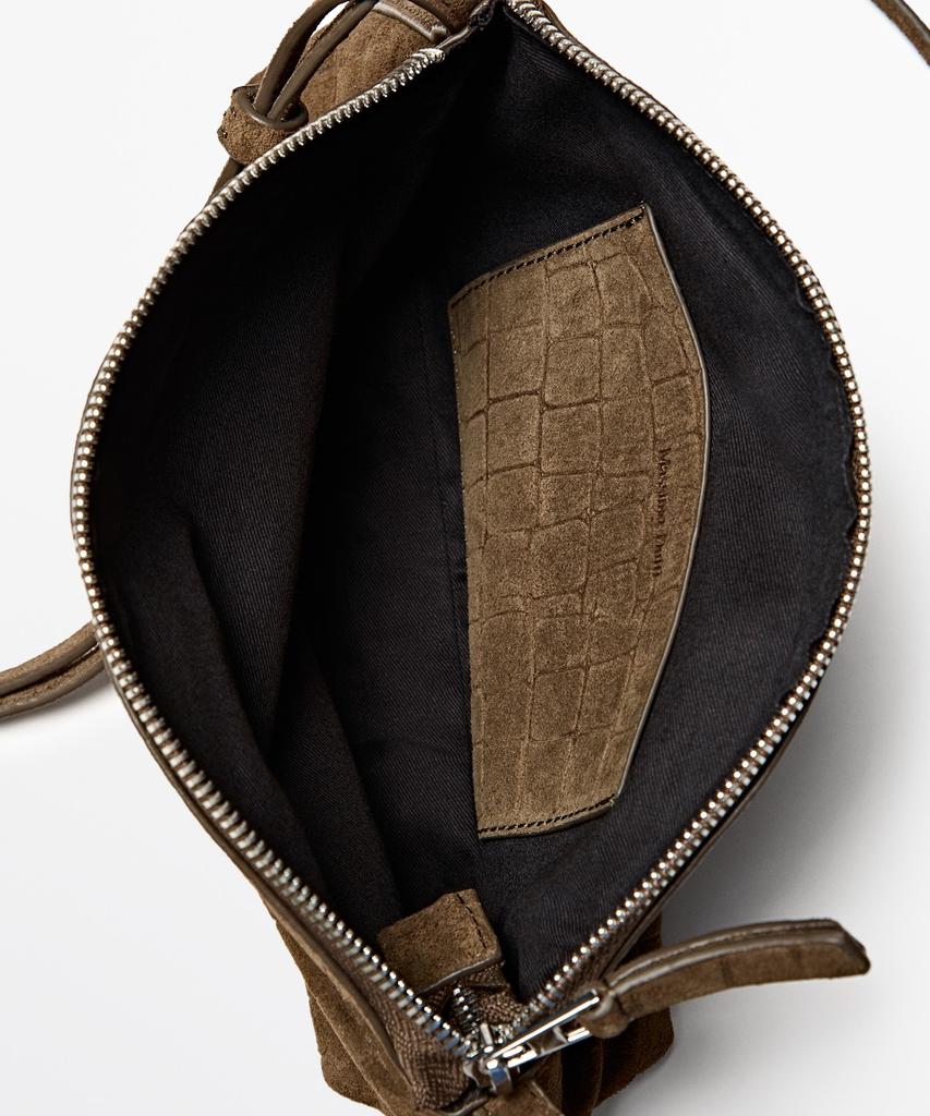 Massimo Dutti Split Suede Crossbody Bag