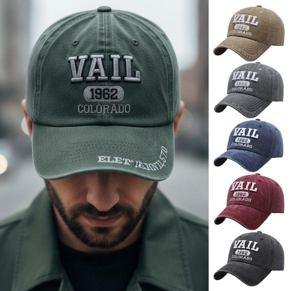Colorado 1962 VAIL Embroidered Baseball Cap Washed Cotton Sun Hat For Man Women Unisex