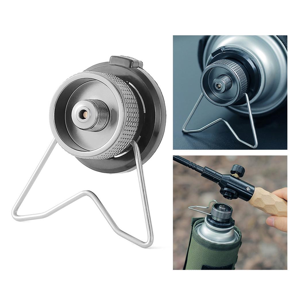 Portable Gas Conversion Tool Quick and Reliable Tool for Outdoor Activities Aluminum Alloy Lockable Gas Convert Adapter