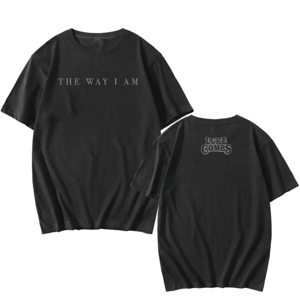 Luke Combs The Way I Am Album T-shirt Short Sleeve Cotton Summer O-neck Tshirts Casual Unisex Streetwear Hip Hop Print Merch Tee