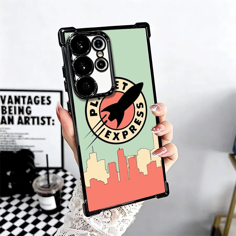 Futurama Планета Экспресс Покрытие Чехол для телефона Для Samsung Galaxy S24 S25 FE S26 Edge S23 Ultra S22 S21 Plus S20 Защита от падения Подушка безопасности C