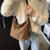 Autumn and Winter Trendy Niche Design Simple Woolen Temperament Single Shoulder Underarm Bag Fashionable Versatile Commuter Tote Bag