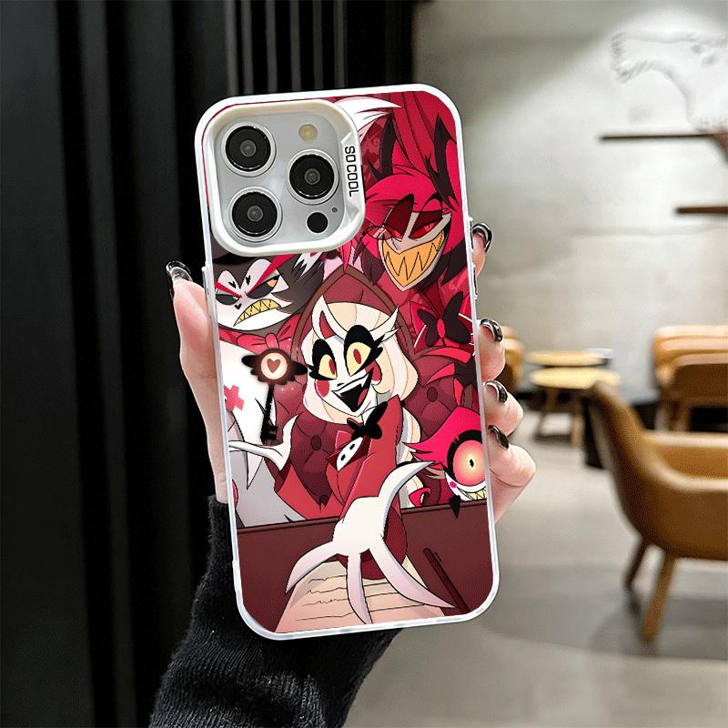 Шокозащитный чехол для телефона Hazbin Hotel Anime для iPhone 17 Air 16 16E 15 Pro Max 14 Plus 13 Mini 12 Задняя крышка Противоударный Fundas
