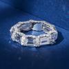Huitan Geometric Women Ring Fresh Style Charming Wedding Daily Engagement Accessories Inlaid Shiny CZ Versatile Fashion Jewelry