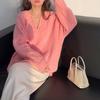 Autumn and Winter Women's Sweater Twist Temperament Gentle Lazy Wind Pullover Knitted Top Loose Outer Wear Tide