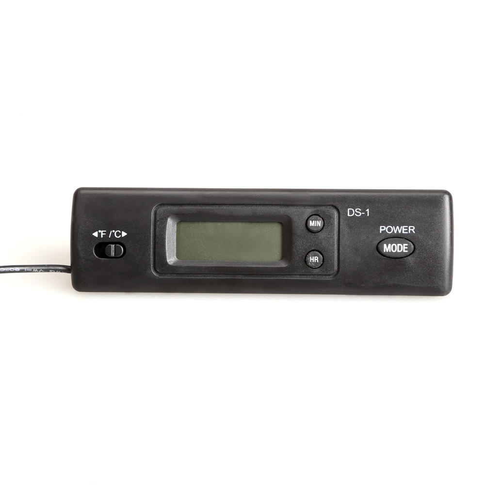 Car Thermometer Clock LCD Display Digital Thermometer C/F Temperature Sensor Temperature Gauge Meter for Car Interior