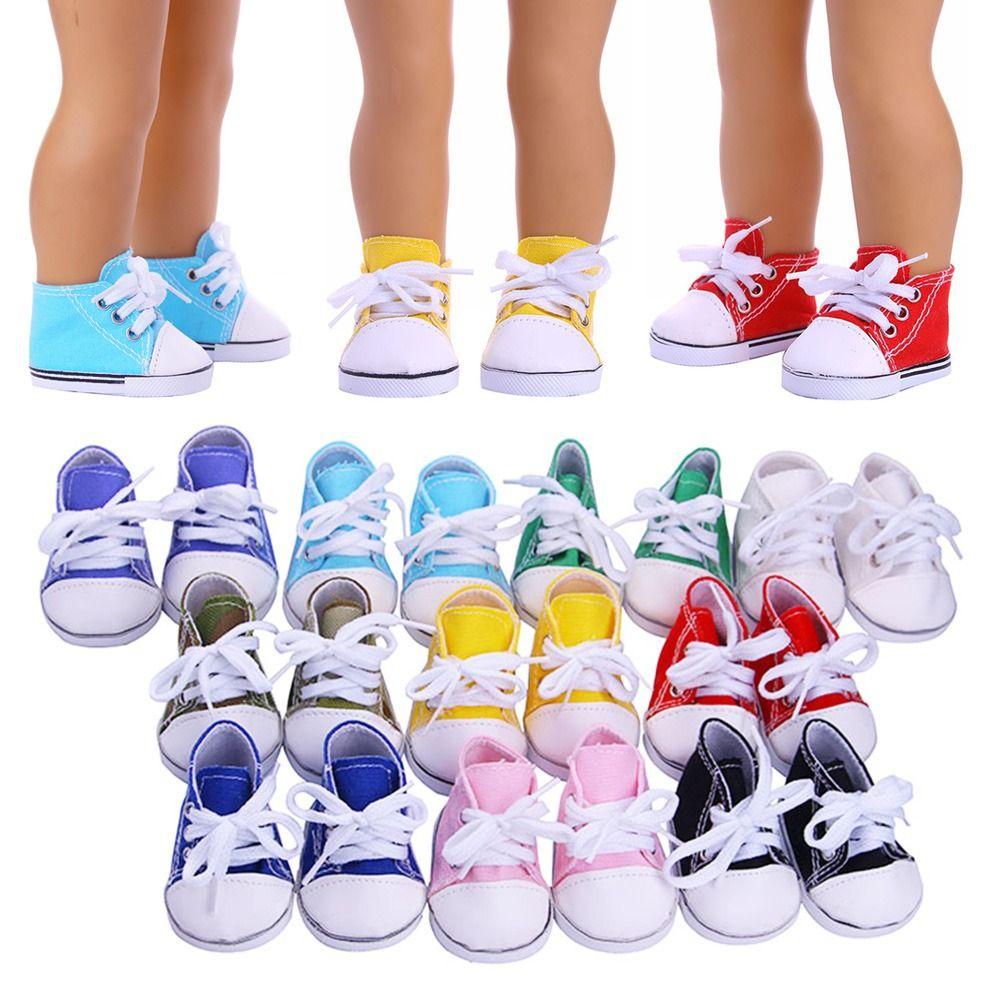 For 18-inch Doll DIY Clothes Accessories 43cm Doll Shoes Cloth Shoes Sneakers Casual Wear Shoes