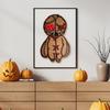 Voodoo Doll Wooden Sign Spooky Wall Decoration Rustic Voodoo Doll Sign