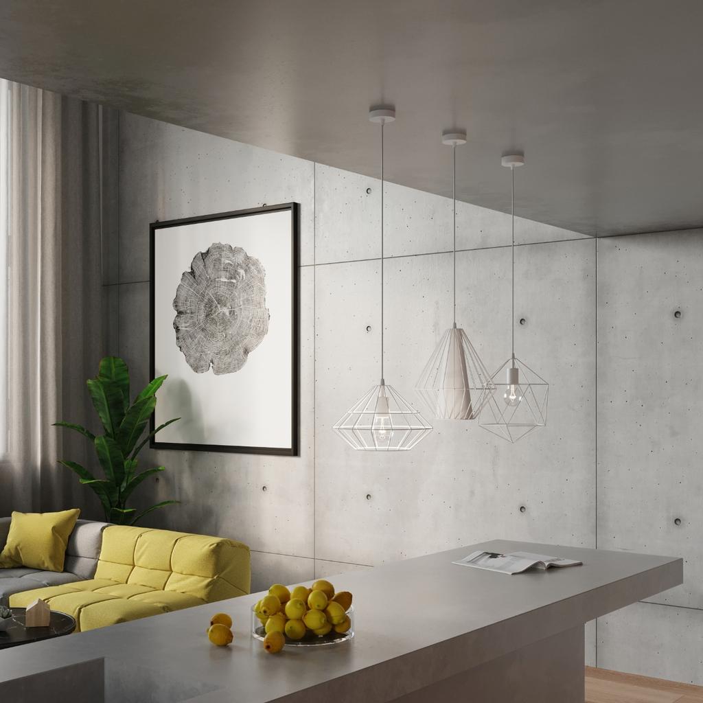 Lampa Wisząca Umberto 1 E27 Biały Sollux Sl.0293
