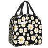 Красивая сумка для обеда с цветком ромашки, ромашковый цветочный портативный охладитель, термоизолированная коробка для бенто для женщин и детей, сумка для пикника