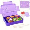 Large Capacity Bento Lunch Box Set with Leak-Proof Sealing Divided Fresh-Keeping Food Container with Fork Spoon for School Kids