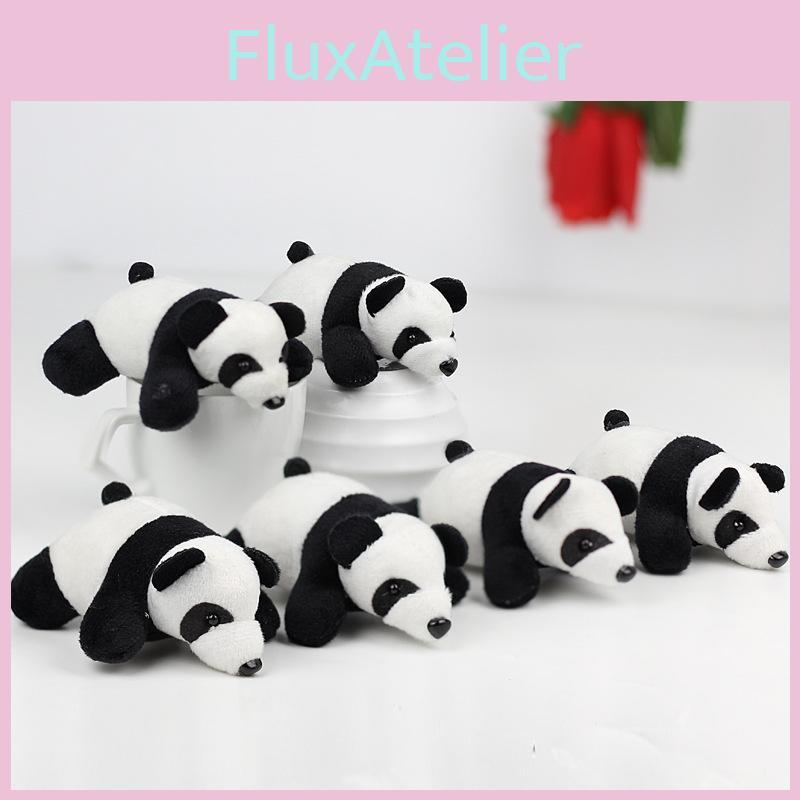 Cute 10cm Panda Plush Doll Soft Short Plush Fabric With Customizable Design