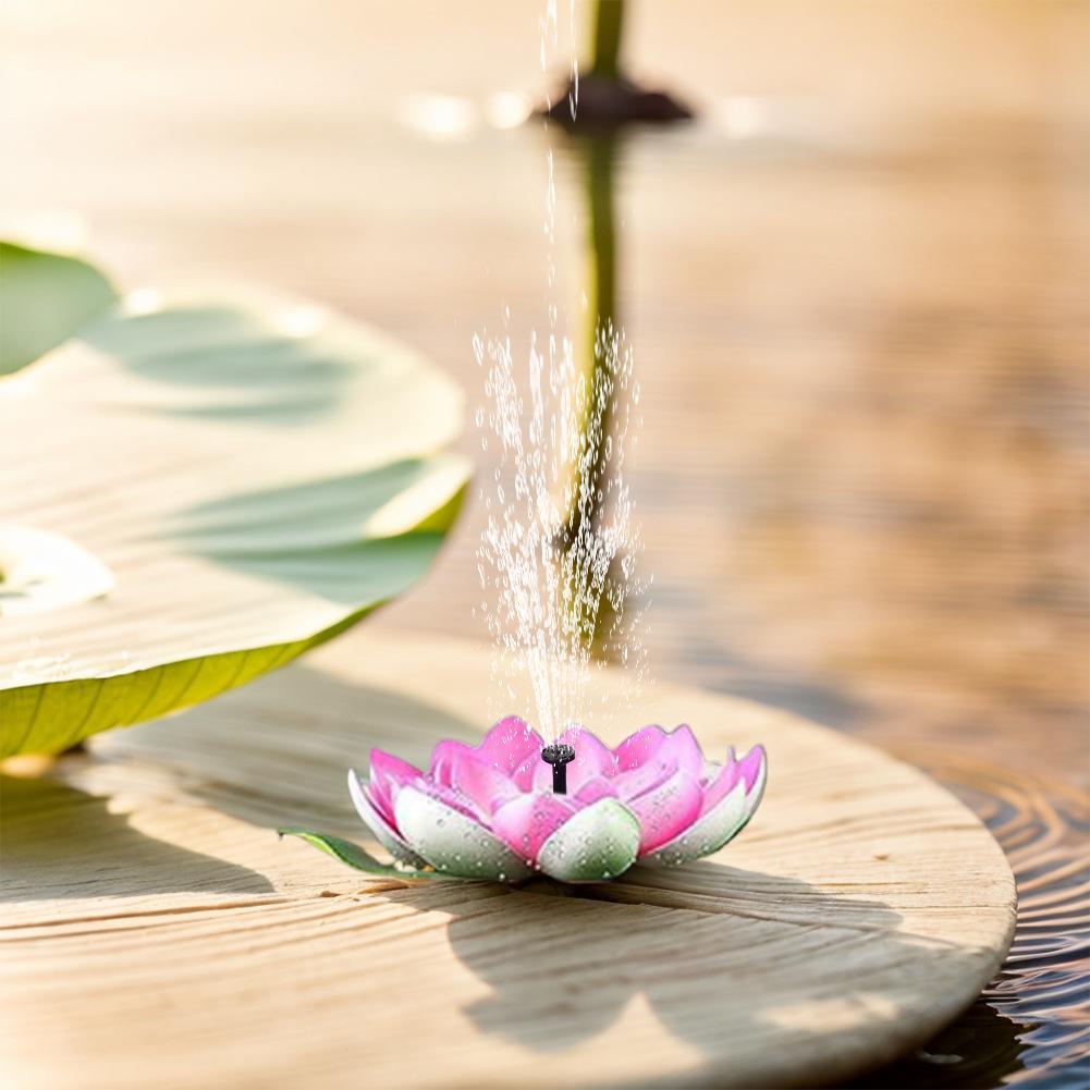 Фонтанный насос Lotus Solar, работающий на солнечной энергии, безщеточный, искусственный фонтан с цветами лотоса, декор для бассейна у дома для птиц