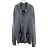 DENHAM кардиган из смесовой шерсти с длинным рукавом и хлопковой вязки с шалевым воротником L серый мужской б/у