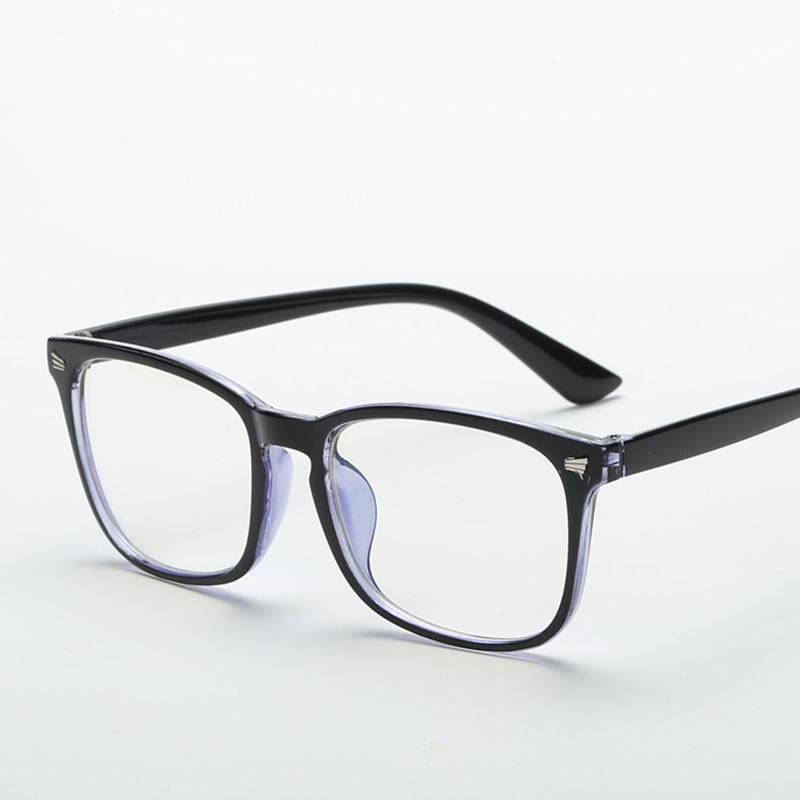 Transparent Computer Glasses Frame Women Men Anti Blue Light Square Eyewear Blocking Glasses Optical Spectacle Eyeglass