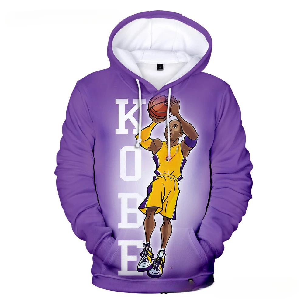 Basketball Star Kobe Hoodies 3d Prited Sweatshirts Men Kid Boys Girls Clothes Children Tops Children's Coat Men Clothing