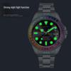 Водонепроницаемые светящиеся мужские механические часы Douyin Rainbow с черным цельным дизайном и календарем