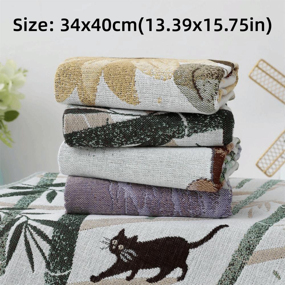 34x40cm Large Hand Towel 4 Layer Cotton Gauze Decorative Pure Cotton Face Towel Quick Dry Handkerchief Home Restaurant