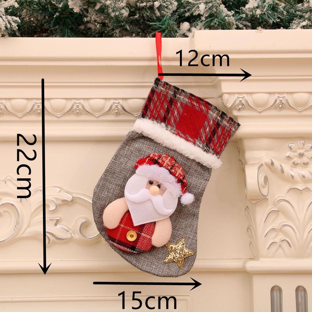 Подарочные пакеты с рождественскими чулками: Маленькие подвесные украшения для украшения елки