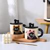 Новая керамическая кружка для кофе объемом 370 мл с изображением кошек, сувенир, подарочная посуда для питья, чашка для офиса и дома
