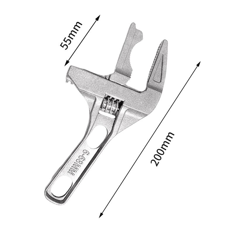 16-68mm Adjustable Spanner Large Opening Wide Wrench for Jaw Pipe Nut Key Universal Repair Tool Kitchen Bathroom Hand Tools