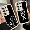 Чехол для телефона Samsung Galaxy S26 S25 Ultra S24 FE Смешной Стикермен Человек-спичка Чехол S23 Plus S22 + S21 S20 5G Мягкий Силикон Funda