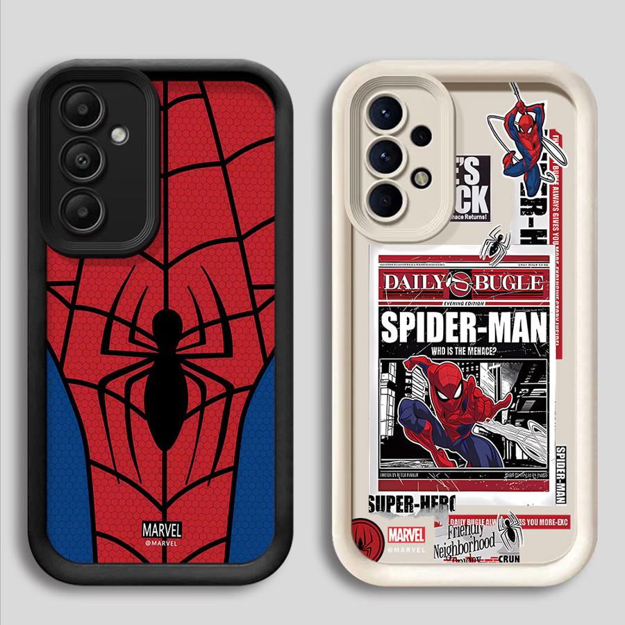 Чехол для Samsung Galaxy A26 A22 A14 A24 A13 A33 A56 A16 A23 A12 A34 A36 A32 Мягкий корпус Marvel Человек-паук