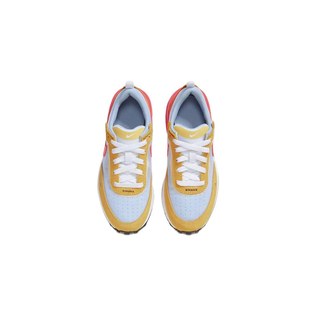 Nike Waffle One BP Нескользящие Амортизирующие Низкие Повседневные Кроссовки Детские Кроссовки Красно-Оранжевые Серые DC0480-700