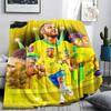 1PC Neymar Patterned Flannel Blanket Suitable For All Seasons for Home Decor Warmth and Comfort Gifts Holiday Present