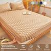 Quilted Waterproof Bed Sheet with Elastic Queen King Size Solid Color Mattress Protector for Double Bed No Pillowcase