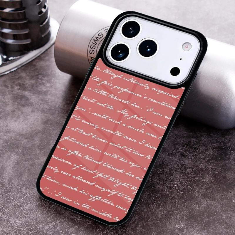 Pride And Prejudice Jane Austen Phone Case for iPhone 17 16 15 Pro Max Air 14 13 12 11 Plus Shockproof Capa Cover