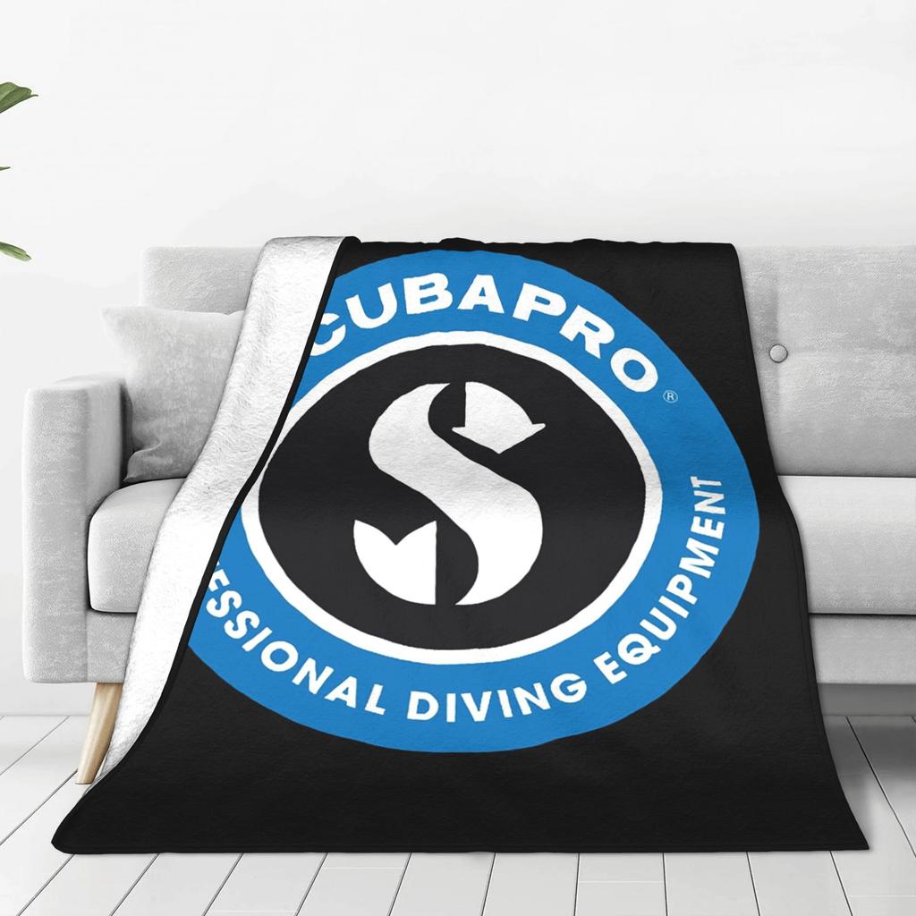 Фланелевое покрывало Scubapros Diving Logo Теплое плюшевое одеяло Мягкое покрывало для кровати Гостиной Дома Путешествий Дивана