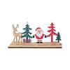 Christmas Wooden  Elk Snowman Desktop Decoration Small Ornaments