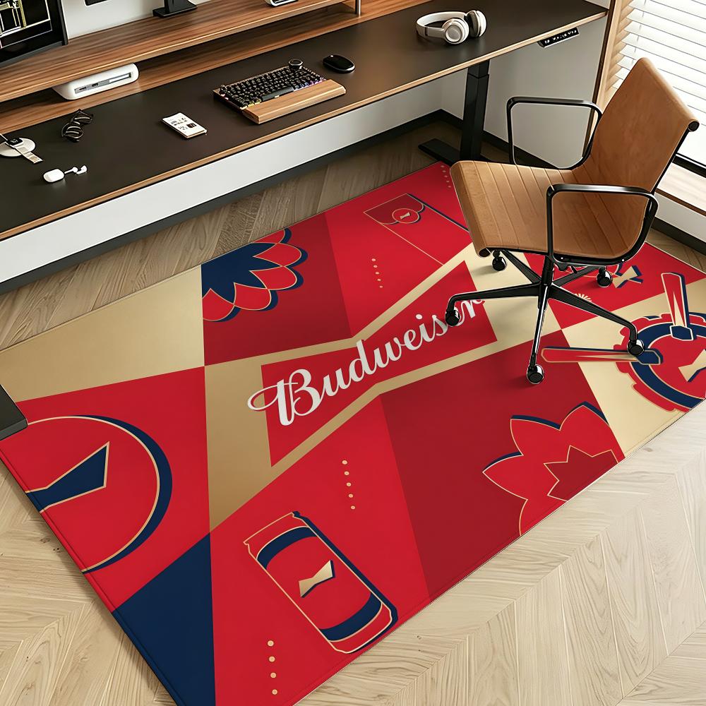 Beverage B-Budweiser Floor Mat Soft Flannel Entrance Door Mat Non Slip Absorbent Bathroom Bedroom Floor Rug