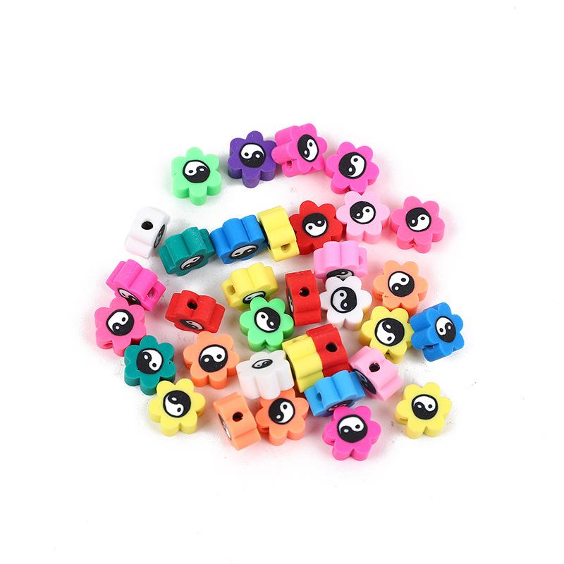Diy Polymer Clay Soft Ceramic Beads, Round Soft Ceramic Beads Handmade Jewelry Accessories