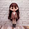 Rakulifey Blythe Одежда Костюм Комплект Пальто Юбка Нео Блайт Костюм Для Obitsu 24 2 Цвета (Темно коричневый)