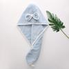 Coral Velvet Quick-drying Water-absorbent Thickened Hair Drying Towel Women's Household Bow Drying Hair Cap